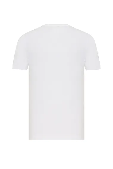 Однотонна футболка з круглим вирізом - фото 3