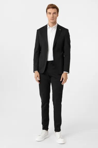 Slimfit Armürlü Takım Elbise - fotoğraf 2