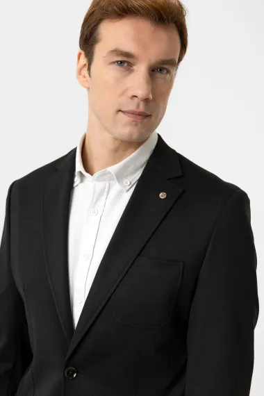 Slimfit Armürlü Takım Elbise - fotoğraf 4