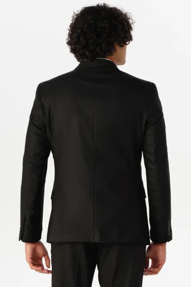 Slimfit Armürlü Takım Elbise - fotoğraf 2