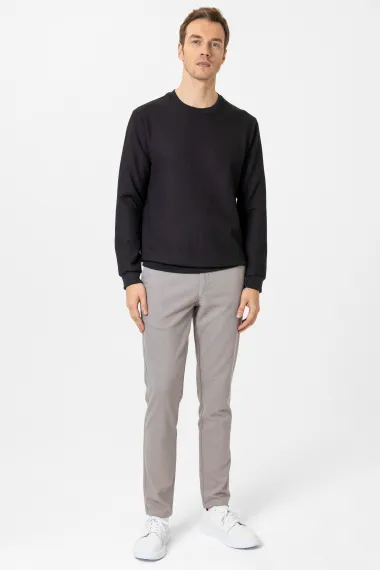 O Yaka Regular Kalıp Armürlü Triko - photo 5