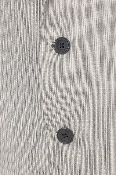 Классический пиджак с регулярным кроем, серый, 64% полиэстер, 34% вискоза, 2% эластан, два пуговицы, боковые карманы с клапаном - фото 5