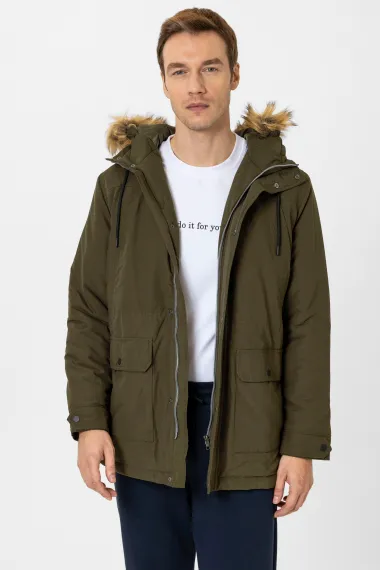 Regular Kalıp Düz Mont - fotoğraf 2