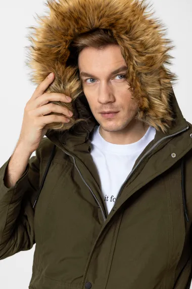 Regular Kalıp Düz Mont - fotoğraf 4