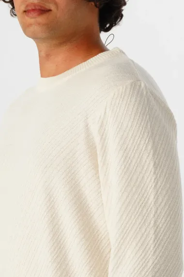O Neck Slim Pattern Dobby Knitwear - photo 4