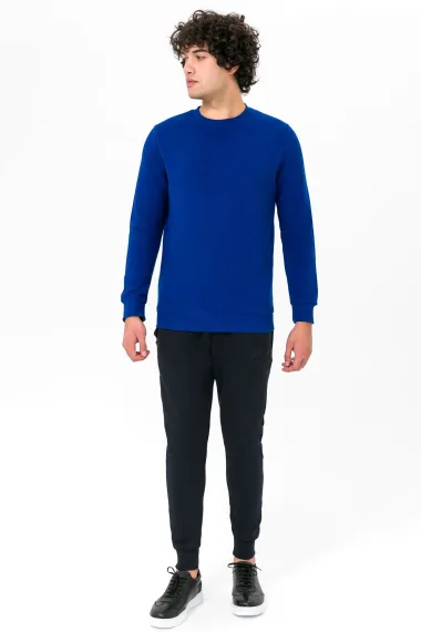 Светр з круглим вирізом, регулярного крою, з візерунком "армуру", 100% бавовна, колір: екрю, розміри: XL, L, M, XXL - фото 4