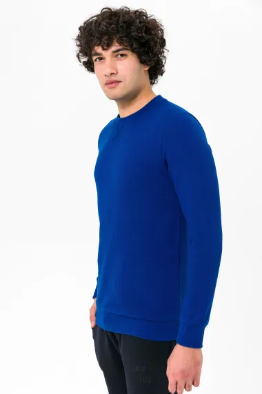 Светр з круглим вирізом, регулярного крою, з візерунком "армуру", 100% бавовна, колір: екрю, розміри: XL, L, M, XXL - фото 5