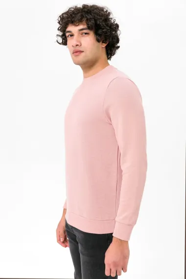 O Yaka Regular Kalıp Armürlü Sweatshirt - fotoğraf 5
