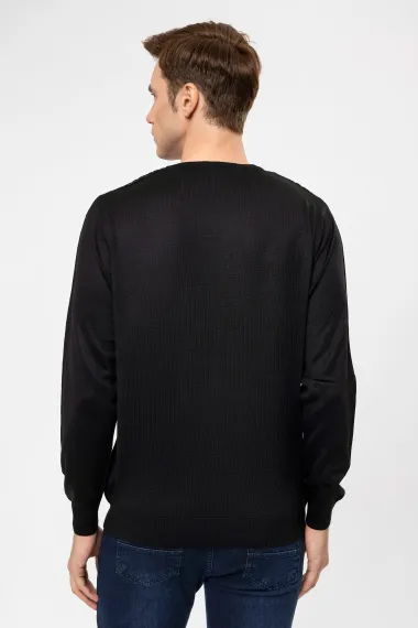 O Neck Slim Pattern Dobby Knitwear - photo 4