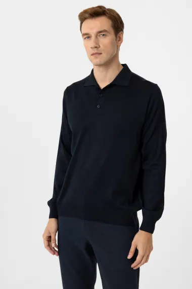 Polo Yaka Regular Düz Triko - fotoğraf 3