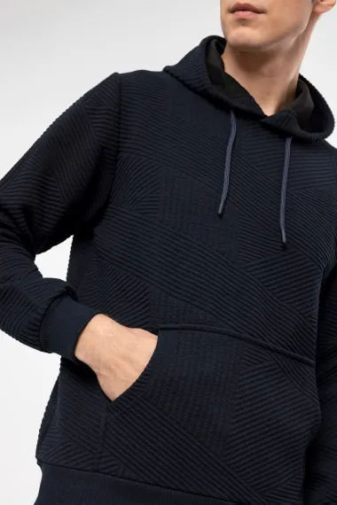 Капюшонний светр з класичним кроєм, капітон, 78% поліестер, 20% віскоза, 2% еластан, білий, різні розміри - фото 5