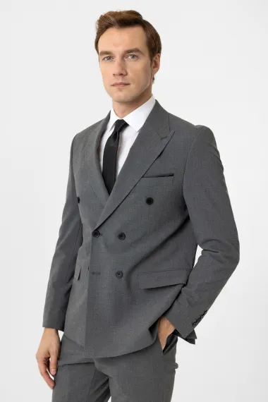 Slim Kalıp Desenli Takım Elbise - fotoğraf 2