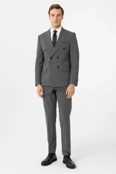 Slim Kalıp Desenli Takım Elbise - fotoğraf 3