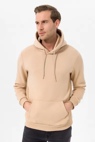 Hooded Collar Regular Fit Plain Sweatshirt - photo 1