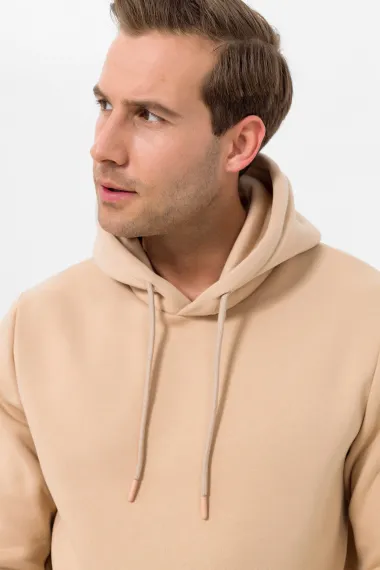 Hooded Collar Regular Fit Plain Sweatshirt - photo 4