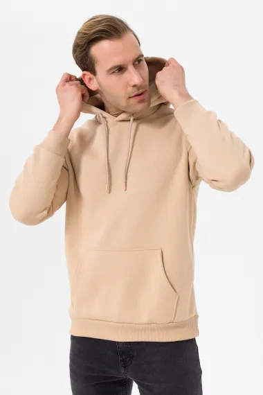 Hooded Collar Regular Fit Plain Sweatshirt - photo 5