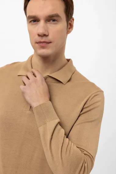 Регулярний поло-ярм, унісекс, класичний стиль, 90% акрил, 10% вовна, кольор екра, розміри XL, L, M, XXL - фото 4