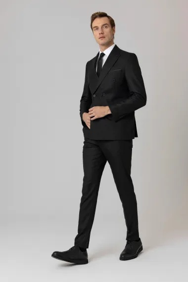 Slim Kalıp Desenli Takım Elbise - photo 4