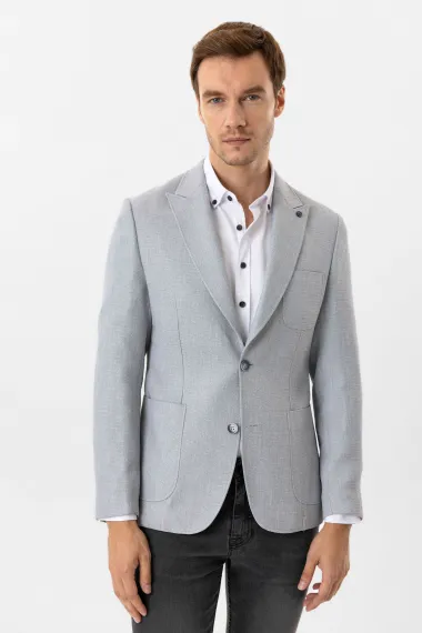 Slim Kalıp Armürlü Ceket - photo 1