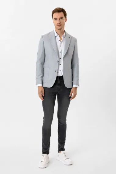 Slim Kalıp Armürlü Ceket - photo 5