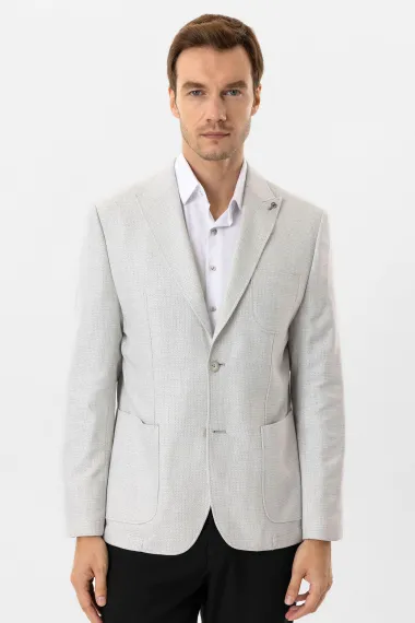 Slim Kalıp Desenli Ceket - fotoğraf 2