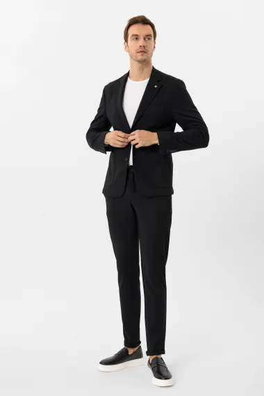 Slimfit Armürlü Takım Elbise - fotoğraf 3