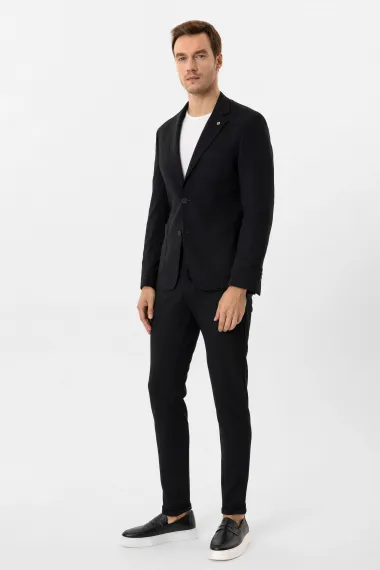 Slimfit Armürlü Takım Elbise - fotoğraf 5