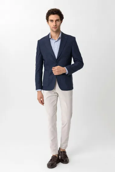 Slim Kalıp Armürlü Ceket - photo 5