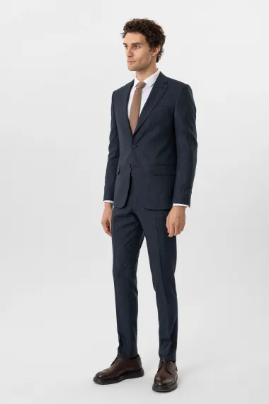 Slimfit Desenli Takım Elbise - fotoğraf 5