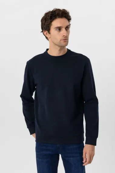 Светр з круглим вирізом, регулярний крій, білий, 71% ПЕ, 25% ВІС, 4% ЕА, виготовлено в Туреччині - фото 2