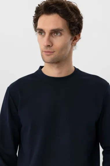 Светр з круглим вирізом, регулярний крій, білий, 71% ПЕ, 25% ВІС, 4% ЕА, виготовлено в Туреччині - фото 5