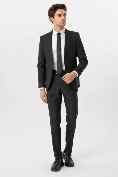 Slim Kalıp Armürlü Takım Elbise - photo 1