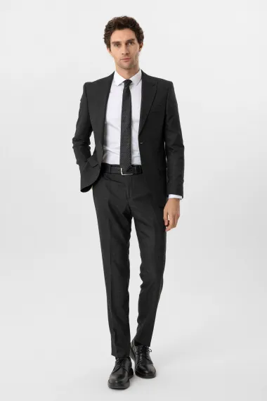 Slim Kalıp Armürlü Takım Elbise - photo 4