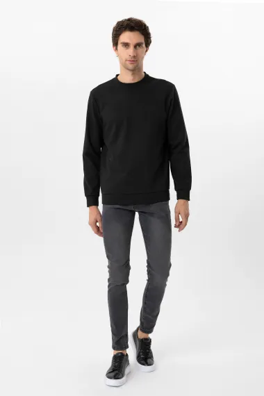 Регулярная мужская футболка с округлым вырезом, белая, 71% PES, 25% VIS, 4% EA, размеры XL, L, M, XXL, производство Турция - фото 3