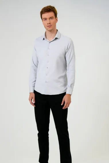 Köşeli Manşet Regular Baskılı Gömlek - fotoğraf 2