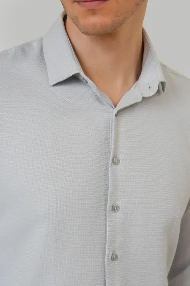 Köşeli Manşet Regular Baskılı Gömlek - fotoğraf 4