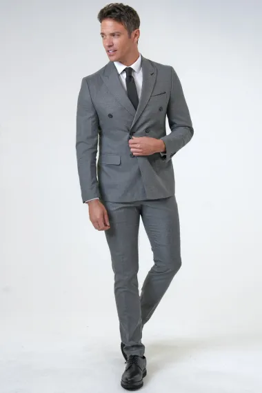 Slim Kalıp Armürlü Takım Elbise - photo 1