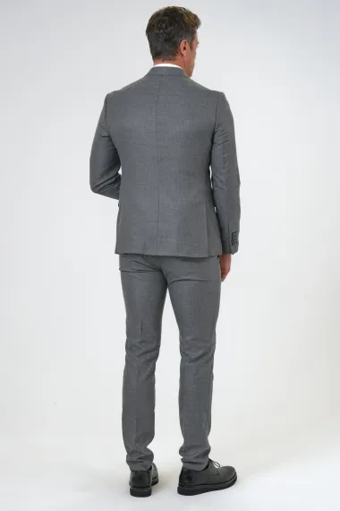 Slim Kalıp Armürlü Takım Elbise - photo 4