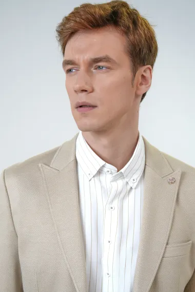 Slim Kalıp Baskılı Ceket - fotoğraf 3