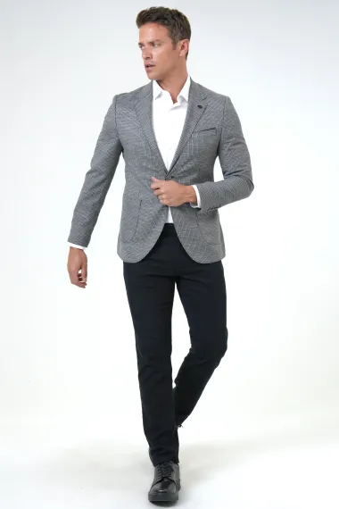 Slim Kalıp Desenli Ceket - photo 2