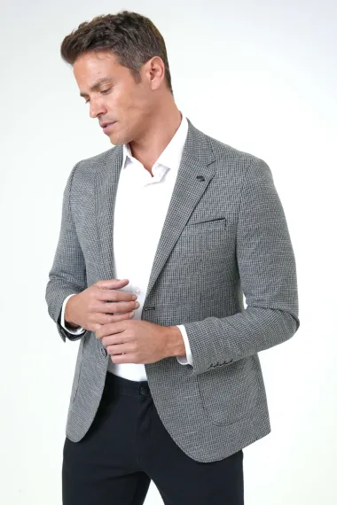 Slim Kalıp Desenli Ceket - photo 1