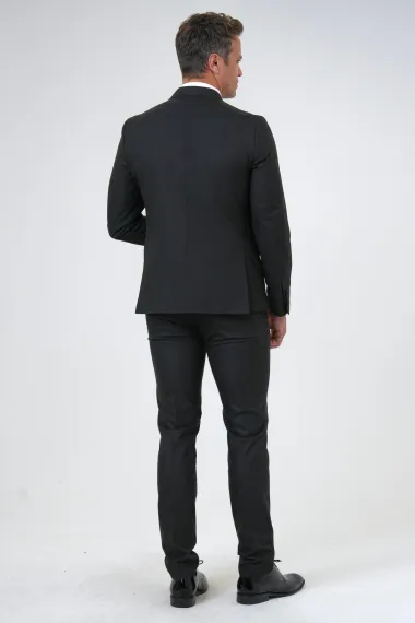 Слімовий класичний смокінг, чорного кольору, виготовлений в Туреччині, розміри 48-54 - фото 5