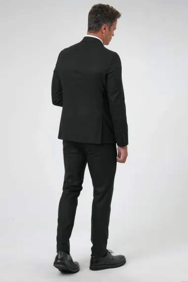 Сліма модель костюма з візерунком, 63% поліестер, 34% віскоза, 3% еластан, чорний, розміри 48-56 - фото 4