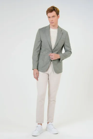 Slim Kalıp Baskılı Ceket - photo 3