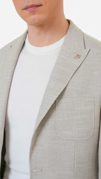 Slim Kalıp Baskılı Ceket - photo 4