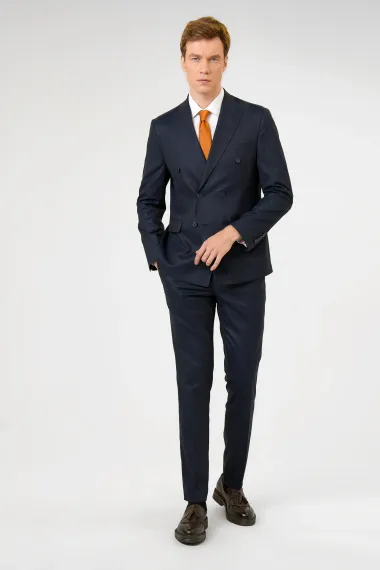 Slim Kalıp Desenli Takım Elbise - fotoğraf 1