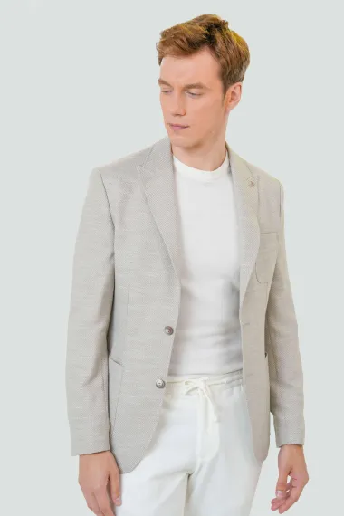 Slim Kalıp Baskılı Ceket - photo 2