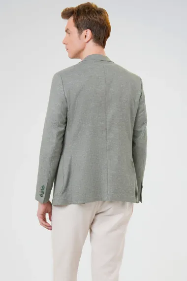 Slim Kalıp Baskılı Ceket - photo 4