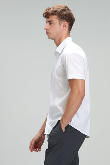 Arus Erkek Smart Gömlek Slim Fit Beyaz - fotoğraf 2
