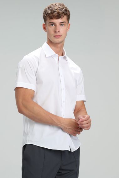 Arus Erkek Smart Gömlek Slim Fit Beyaz - fotoğraf 3